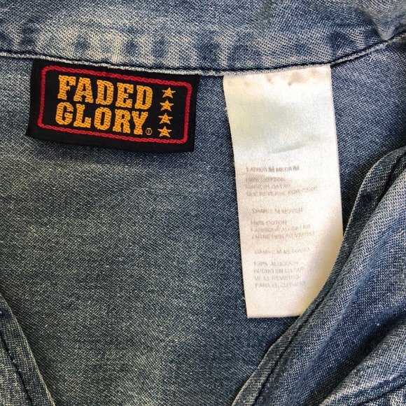 Faded Glory Oversized Denim Button Down Shirt - Picture 3 of 7